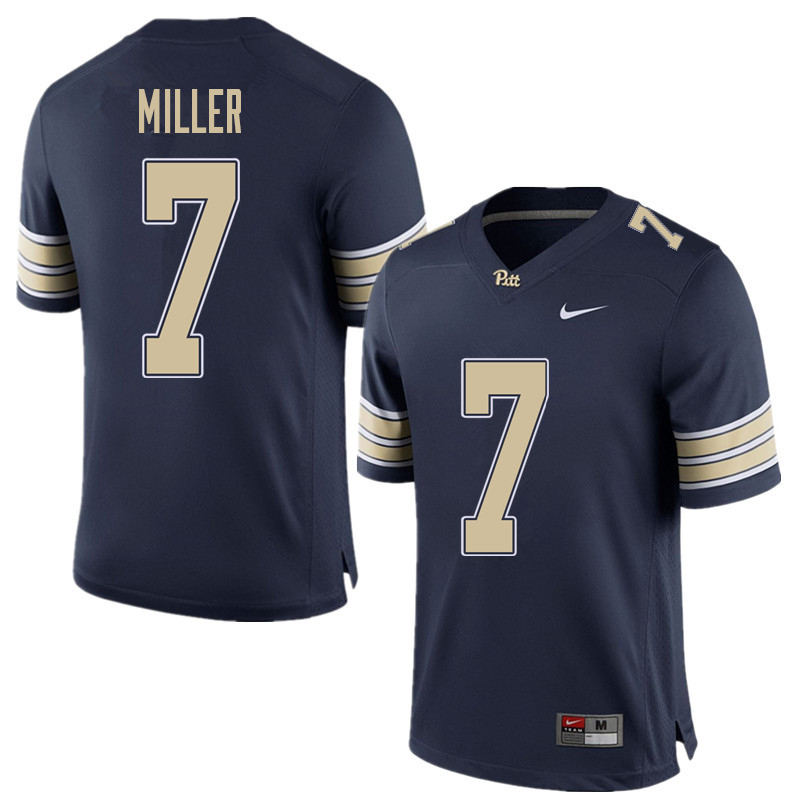 Men #7 Henry Miller Pittsburgh Panthers College Football Jerseys Sale-Home Blue